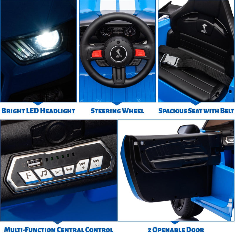 Load image into Gallery viewer, 12V Powered Ride-On Ford Mustang Shelby Toy Car for Kids
