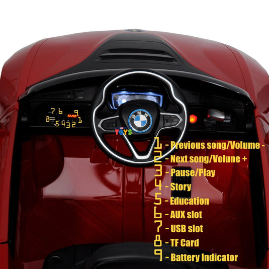 12V Licensed BMW Kids Ride-On Coupe with RC, MP3, and Single Seat in Multiple Colors