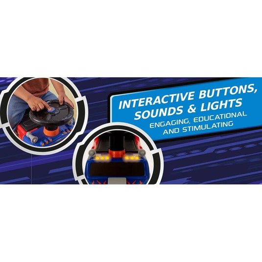 Interactive Monster Truck Ride-On Toy Carrier for Kids Ages 1-3, Supports up to 44 lbs, Unisex