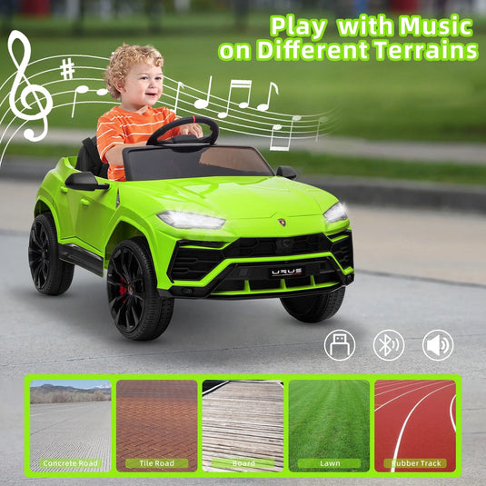 12V Kids' Electric Ride-On Vehicle with Parent Remote Control, Horn, and Radio
