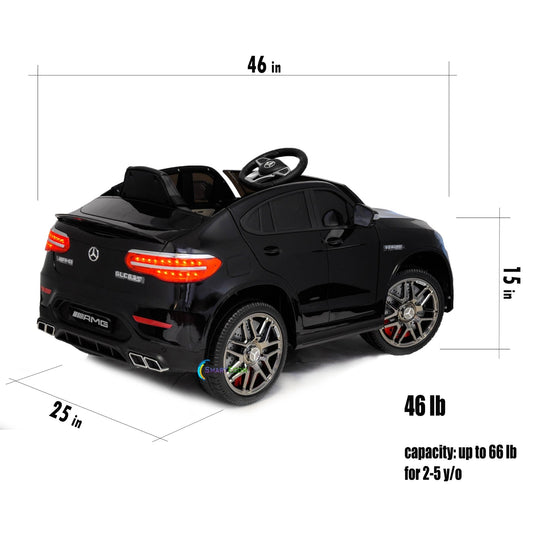 12V One-Seater Ride-On Car with Remote Control and MP3 – Licensed Mercedes-Benz, Multiple Colors