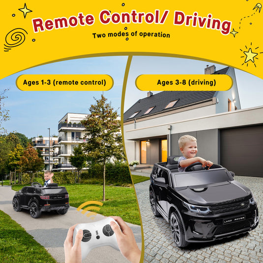 12V Electric Ride-On Car for Kids with Remote Control, Battery Powered Toy Vehicle