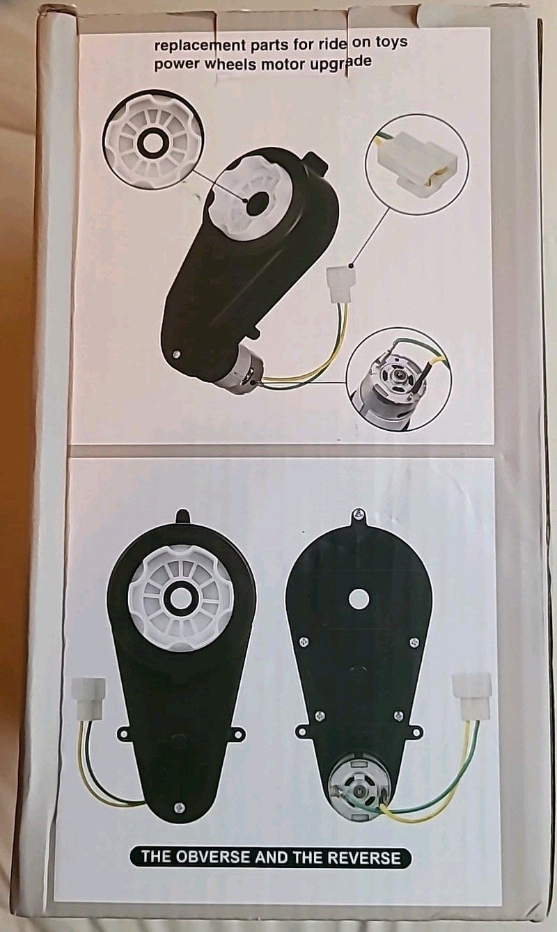 Load image into Gallery viewer, 12V RS550 DC Motor for Ride-On Toy Cars with Gearbox, 12000-40000 RPM
