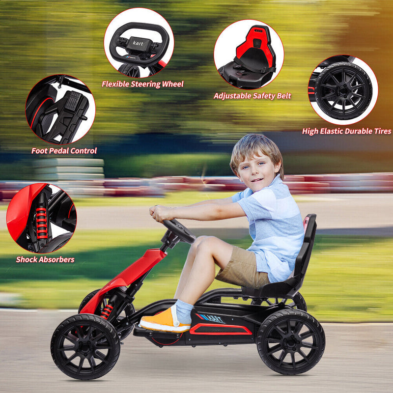 Load image into Gallery viewer, Electric 12V Drift Ride-On Kart with Adjustable Seat, 2 Speeds, and Shock Absorbers
