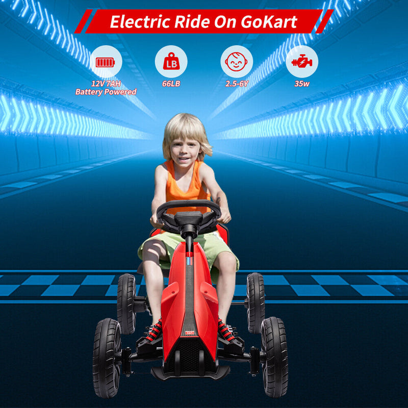 Load image into Gallery viewer, Electric 12V Drift Ride-On Kart with Adjustable Seat, 2 Speeds, and Shock Absorbers
