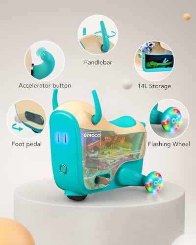 Load image into Gallery viewer, 2-in-1 Electric Ride-On Car with Storage for Kids Ages 4-8, Blue
