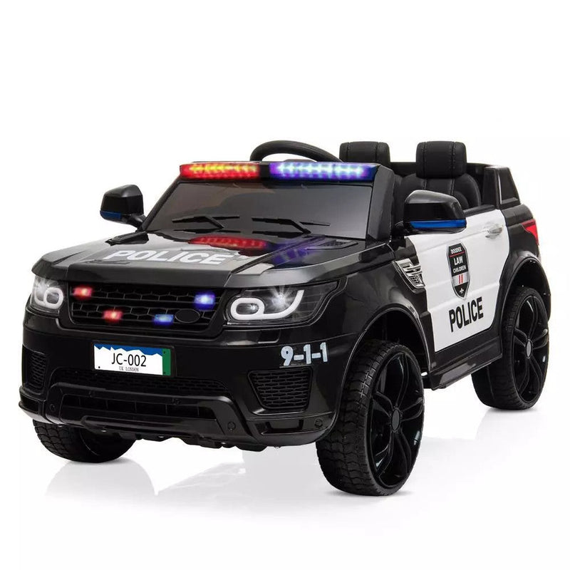 Load image into Gallery viewer, 12V Electric Battery-Powered Police SUV Ride-On Toy with Remote Control, Black
