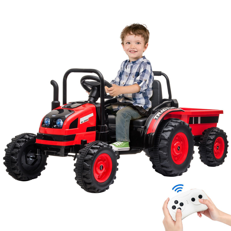 Load image into Gallery viewer, 12V Battery-Powered Ride-On Tractor Car with Power Wheels and Parental Remote Control for Kids
