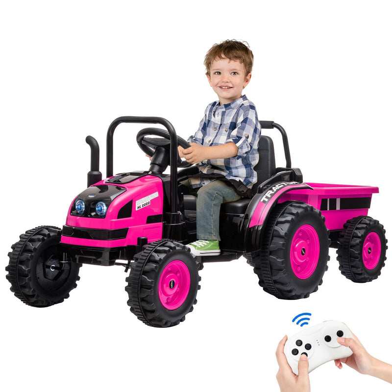 Load image into Gallery viewer, 12V Battery-Powered Ride-On Tractor Car with Power Wheels and Parental Remote Control for Kids
