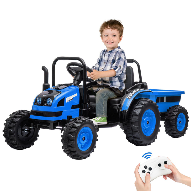 Load image into Gallery viewer, 12V Battery-Powered Ride-On Tractor Car with Power Wheels and Parental Remote Control for Kids
