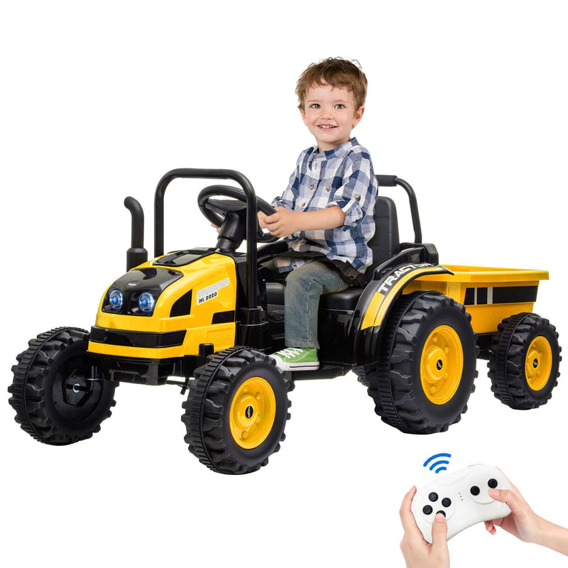 Load image into Gallery viewer, 12V Battery-Powered Ride-On Tractor Car with Power Wheels and Parental Remote Control for Kids
