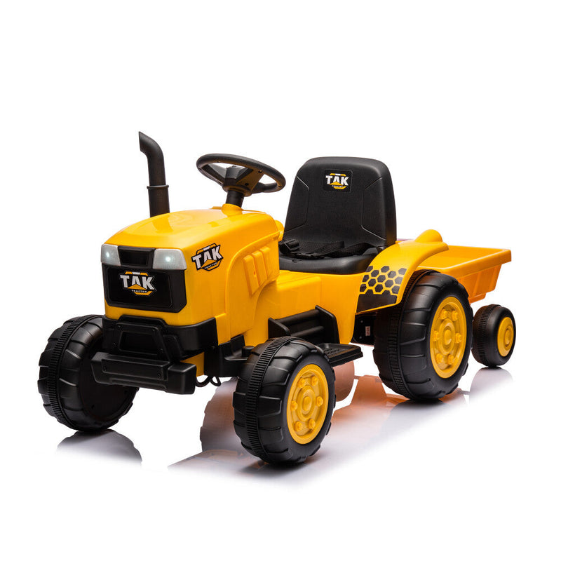 Load image into Gallery viewer, Electric Battery-Powered Ride-On Tractor and Excavator with Trailer for Kids Age 5 and Up
