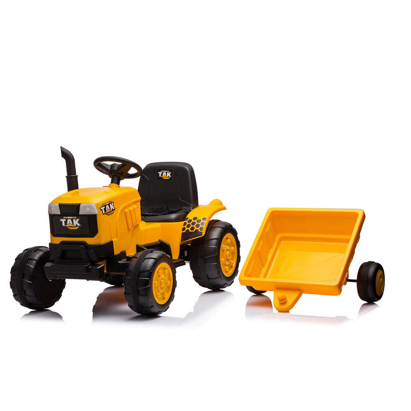 Load image into Gallery viewer, Electric Battery-Powered Ride-On Tractor and Excavator with Trailer for Kids Age 5 and Up
