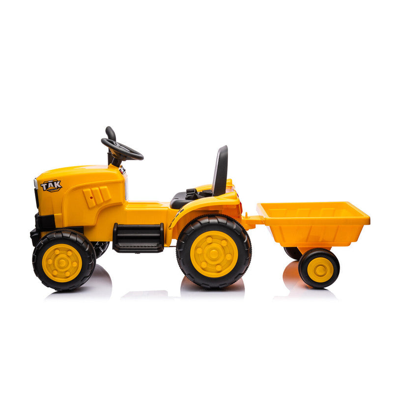 Load image into Gallery viewer, Electric Battery-Powered Ride-On Tractor and Excavator with Trailer for Kids Age 5 and Up
