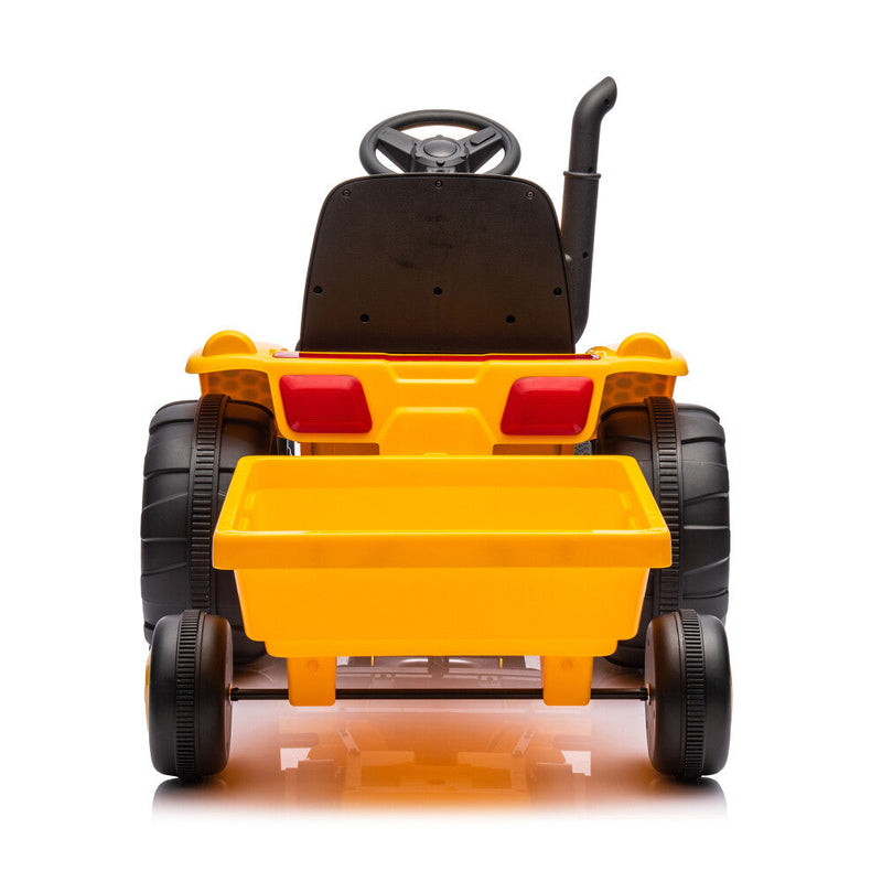 Load image into Gallery viewer, Electric Battery-Powered Ride-On Tractor and Excavator with Trailer for Kids Age 5 and Up
