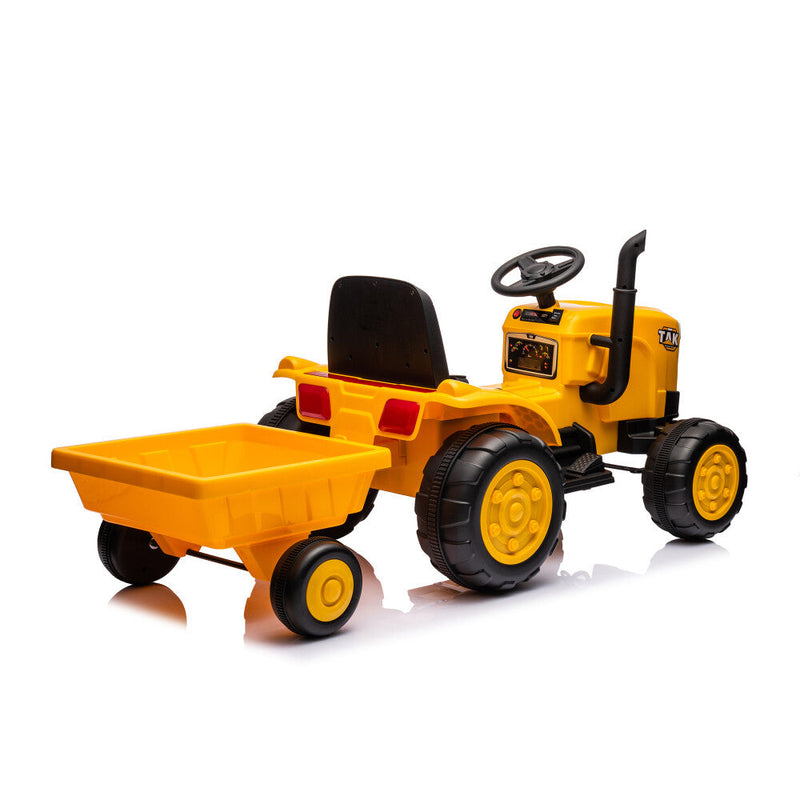 Load image into Gallery viewer, Electric Battery-Powered Ride-On Tractor and Excavator with Trailer for Kids Age 5 and Up
