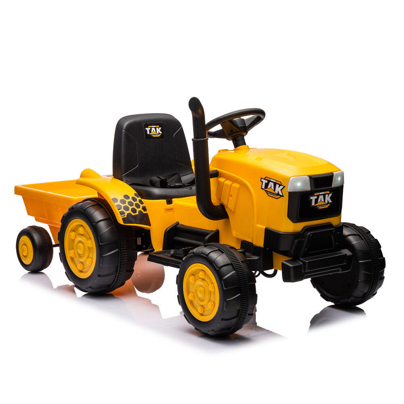 Load image into Gallery viewer, Electric Battery-Powered Ride-On Tractor and Excavator with Trailer for Kids Age 5 and Up
