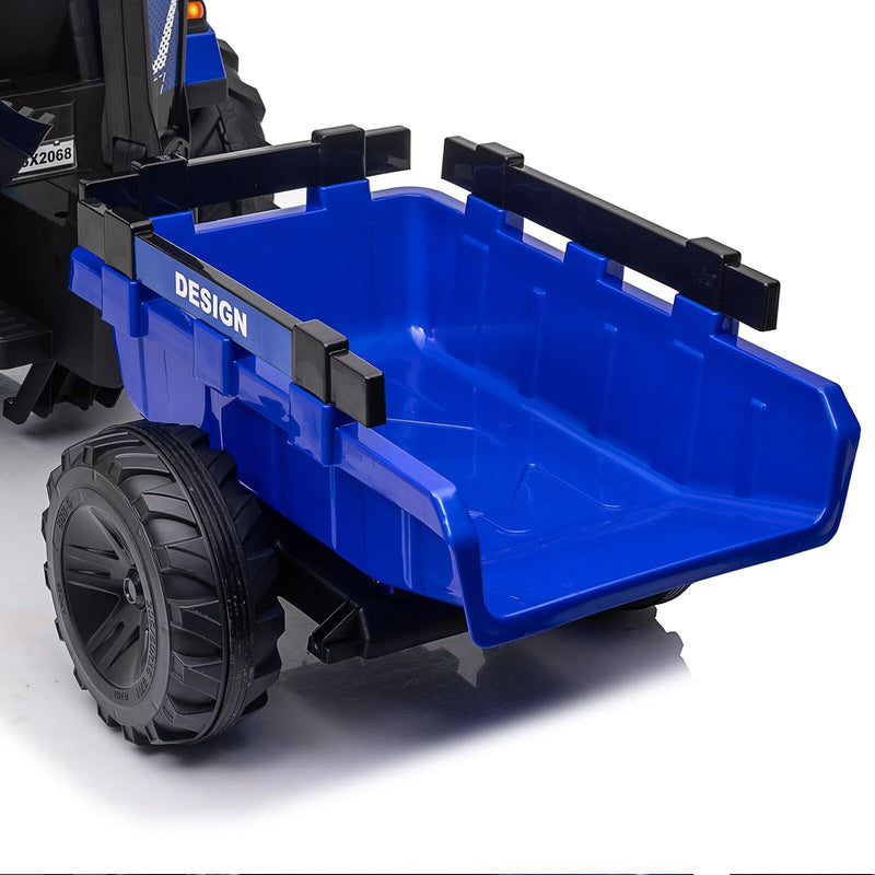 Load image into Gallery viewer, 24V Electric Ride-On Tractor for Kids with Trailer, Excavator and Bulldozer Attachments
