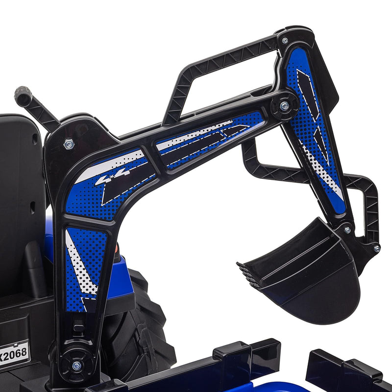 Load image into Gallery viewer, 24V Electric Ride-On Tractor for Kids with Trailer, Excavator and Bulldozer Attachments
