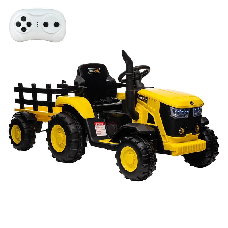 Load image into Gallery viewer, 12V Electric Ride-On Tractor with Trailer for Kids, Battery Powered Vehicle
