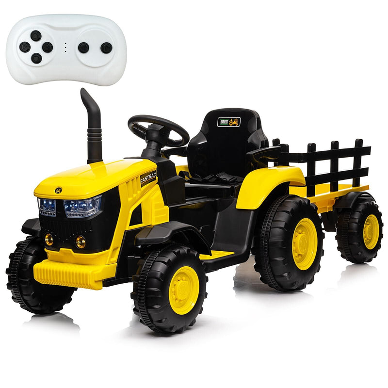 Load image into Gallery viewer, 12V Electric Ride-On Tractor with Trailer for Kids, Battery Powered Vehicle
