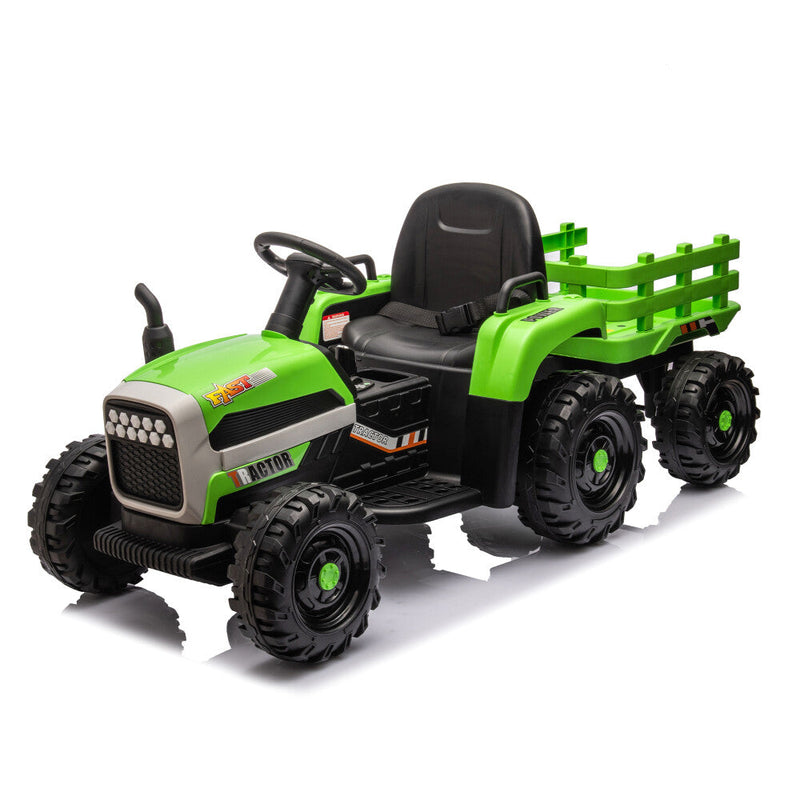 Load image into Gallery viewer, 24V Battery-Powered Electric Ride-On Tractor with Trailer and Dual 200W Motors
