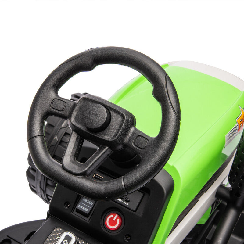 Load image into Gallery viewer, 24V Battery-Powered Electric Ride-On Tractor with Trailer and Dual 200W Motors
