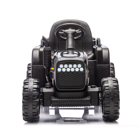 24V Battery-Powered Electric Ride-On Tractor with Trailer and Dual 200W Motors