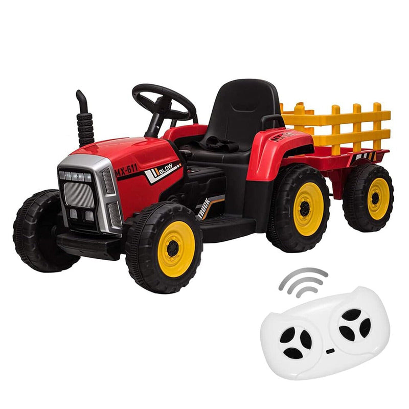 Load image into Gallery viewer, Ride-On Tractor Trailer for Kids with Remote Control and MP3 Player - 12V 35W Toy Gift

