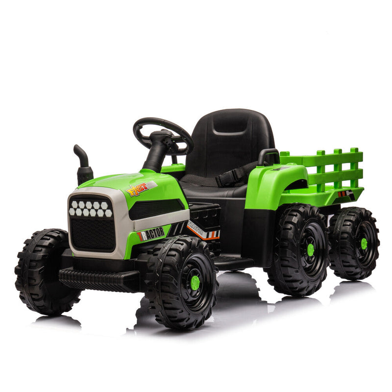 Load image into Gallery viewer, 24V Battery-Powered Electric Ride-On Tractor with Trailer Toy
