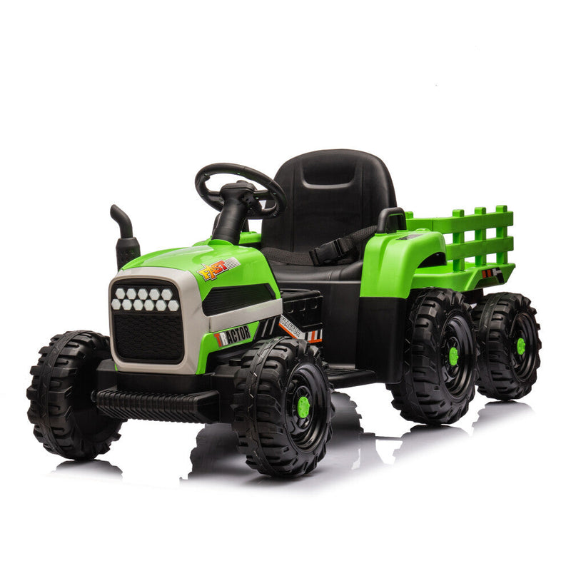 Load image into Gallery viewer, 24V Battery-Powered Electric Ride-On Tractor with Trailer Toy
