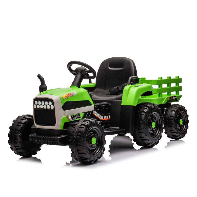 Load image into Gallery viewer, 24V Battery-Powered Electric Ride-On Tractor with Trailer Toy
