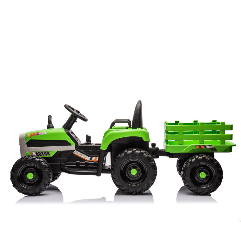 Load image into Gallery viewer, 24V Battery-Powered Electric Ride-On Tractor with Trailer Toy
