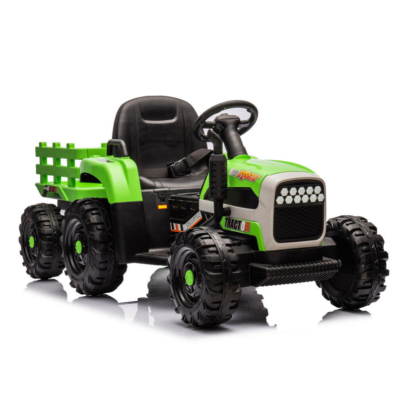 Load image into Gallery viewer, 24V Battery-Powered Electric Ride-On Tractor with Trailer Toy
