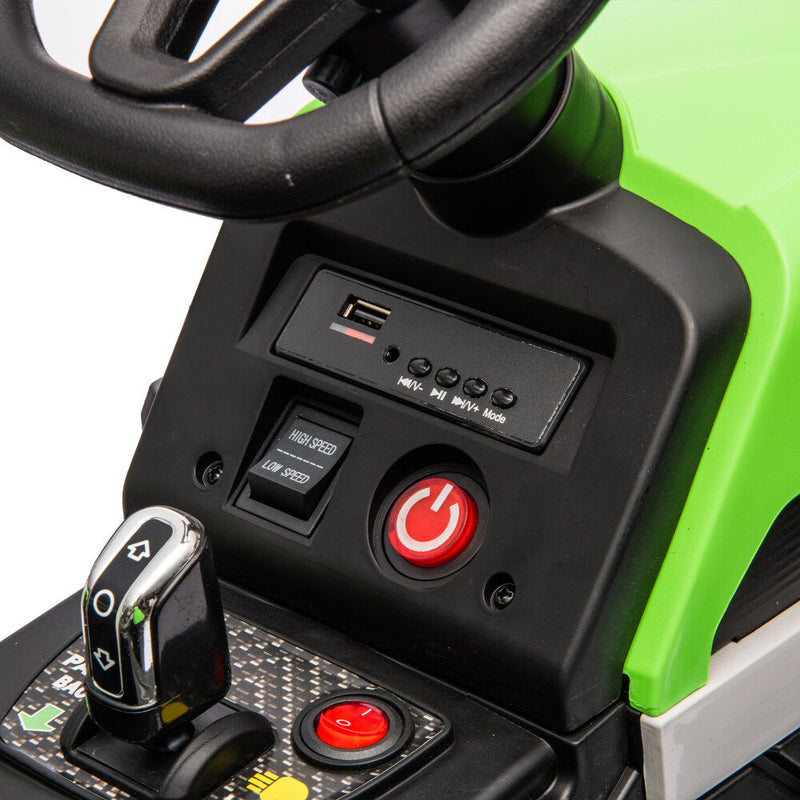 Load image into Gallery viewer, 24V Battery-Powered Electric Ride-On Tractor with Trailer Toy
