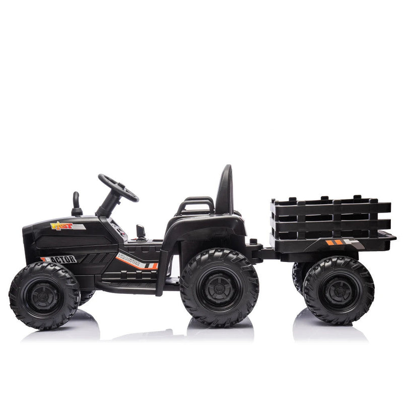Load image into Gallery viewer, 24V Battery-Powered Ride-On Electric Tractor Toy with Trailer and Dual 200W Motors
