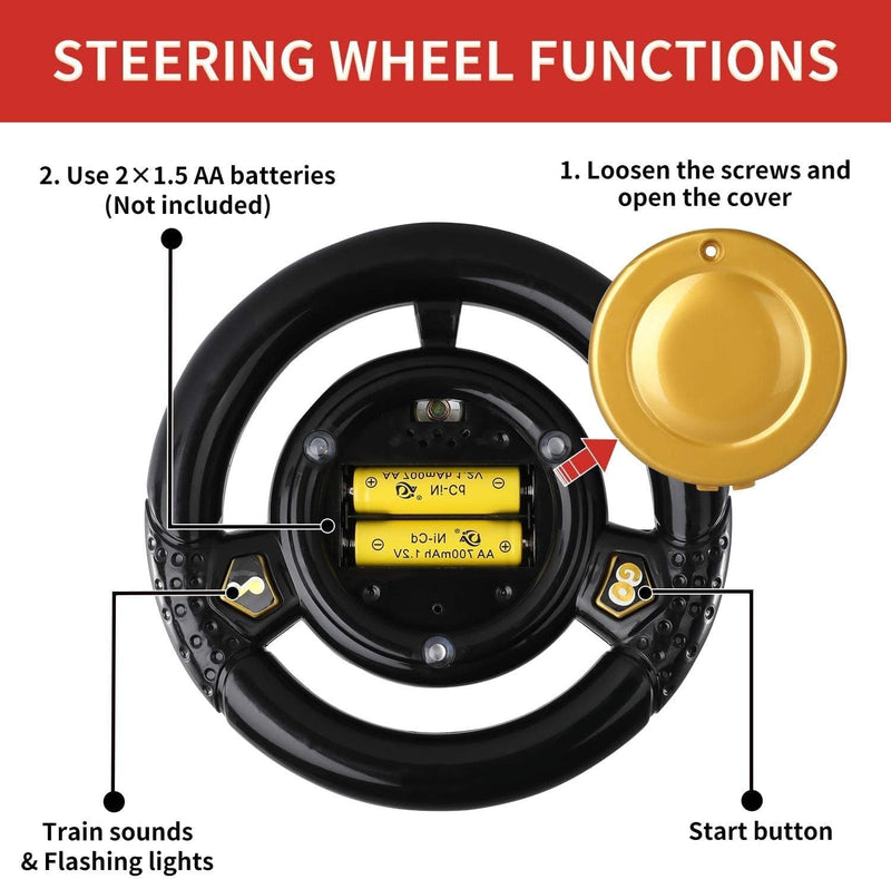 Load image into Gallery viewer, Electric Ride-On Train Set with Track, 2-Seater, Cargo Car, Music and Lights
