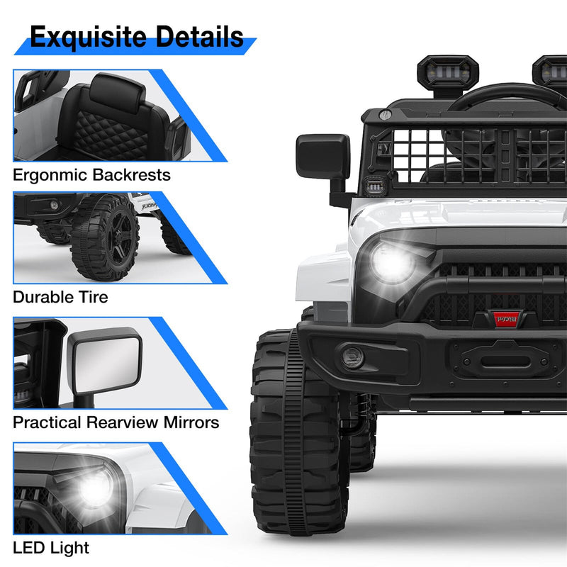 Load image into Gallery viewer, 12V Kids Ride-On Truck with Parent Remote Control, LED Lights, AUX Port, and Dual Speakers
