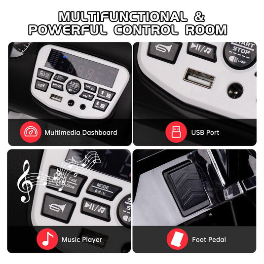 12V Battery-Powered Ride-On Electric Truck Car with Remote Control