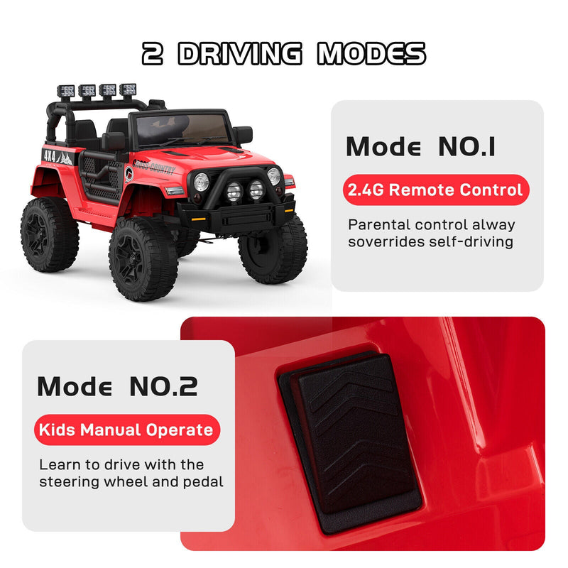 Load image into Gallery viewer, 12V Battery-Powered Ride-On Electric Truck Car with Remote Control
