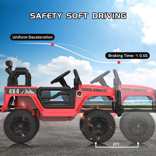 12V Battery-Powered Ride-On Electric Truck Car with Remote Control