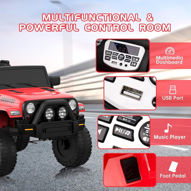 Load image into Gallery viewer, 12V Battery-Powered Ride-On Electric Truck Car with Remote Control

