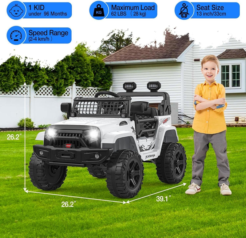 Load image into Gallery viewer, 12V Electric Ride-On Truck Car for Kids with Remote Control and Music
