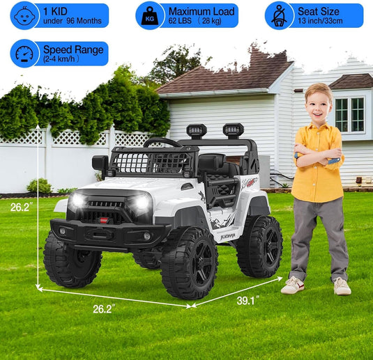 12V Electric Ride-On Truck Car for Kids with Remote Control and Music