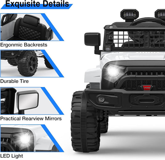 12V Electric Ride-On Truck Car for Kids with Remote Control and Music