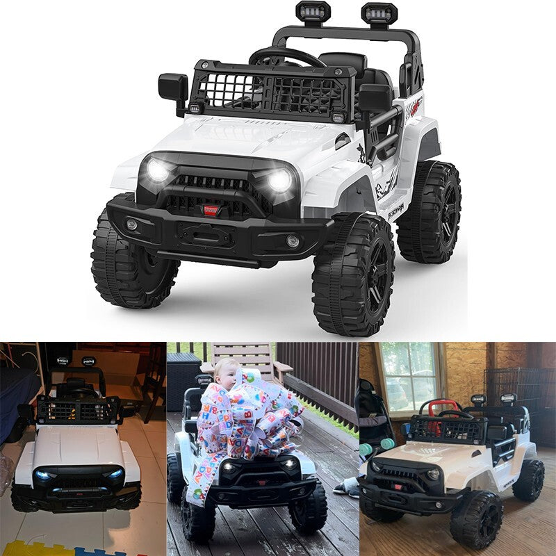 Load image into Gallery viewer, 12V Kids Electric Ride-On Truck and Car with Parent Remote Control and LED Lights
