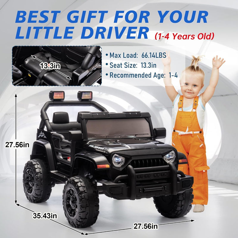 Load image into Gallery viewer, 12V Kids Electric Ride-On Truck Car with Parental Remote Control Toy Vehicle
