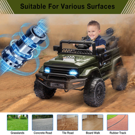 12V Electric Ride-On Truck Car with Parent Remote Control