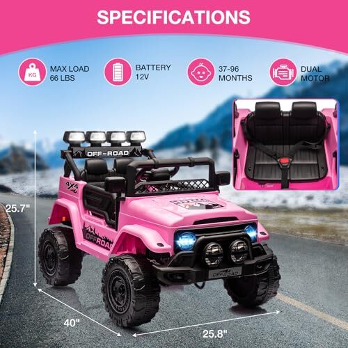 Load image into Gallery viewer, 12V Electric Ride-On Truck Car for Kids with Remote Control Toy Vehicle
