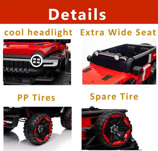 12V Electric Ride-On Truck Car for Kids Ages 3+ with 2.4G Remote Control